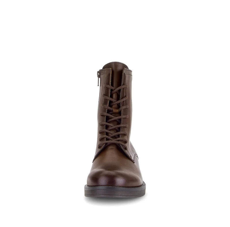 Bottines cognac en cuir lisse