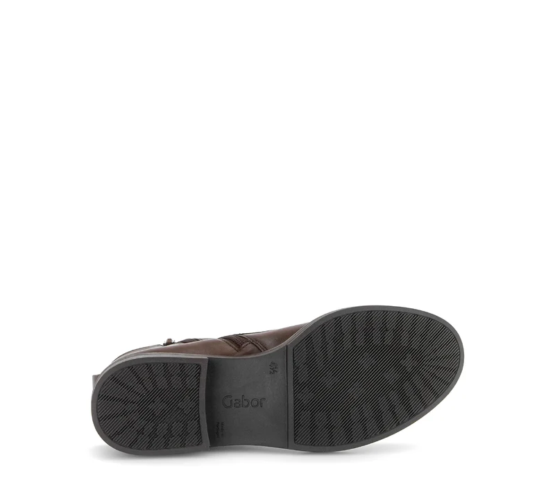 Bottines cognac en cuir lisse