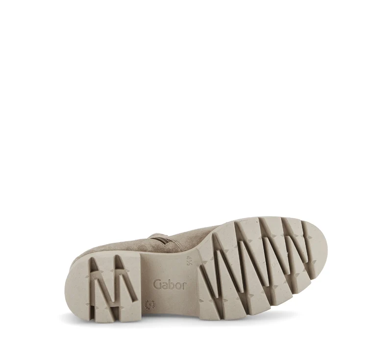 Bottines beiges en cuir velours