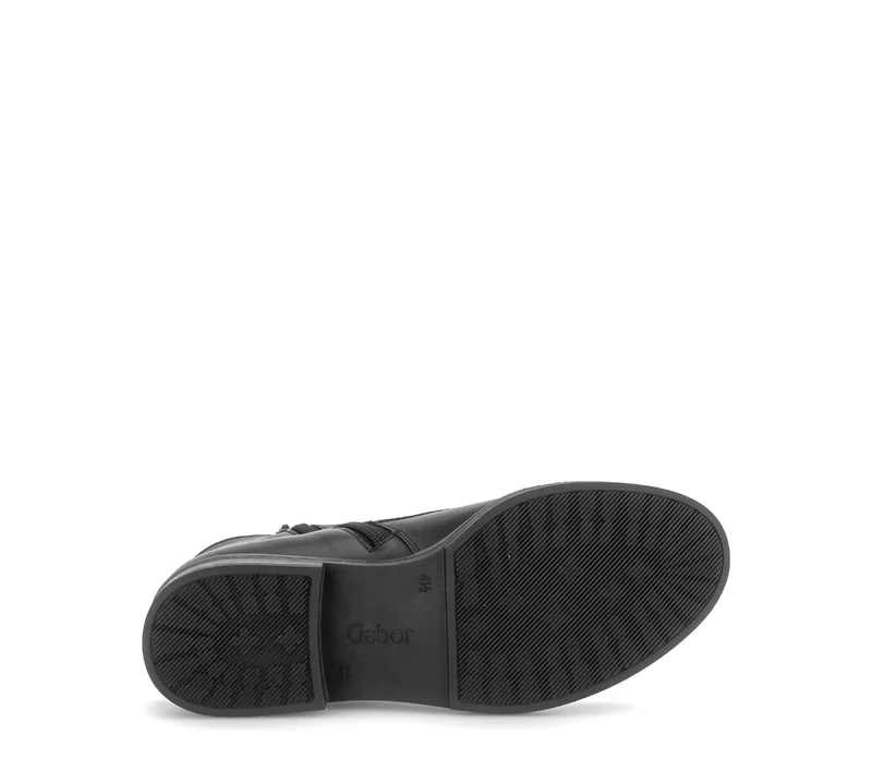 Bottines noires en cuirs combinés