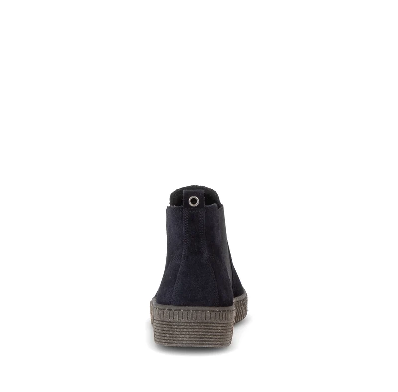 Bottines bleues en cuir velours