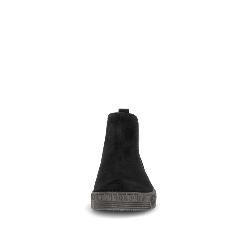 Bottines noires en cuir velours