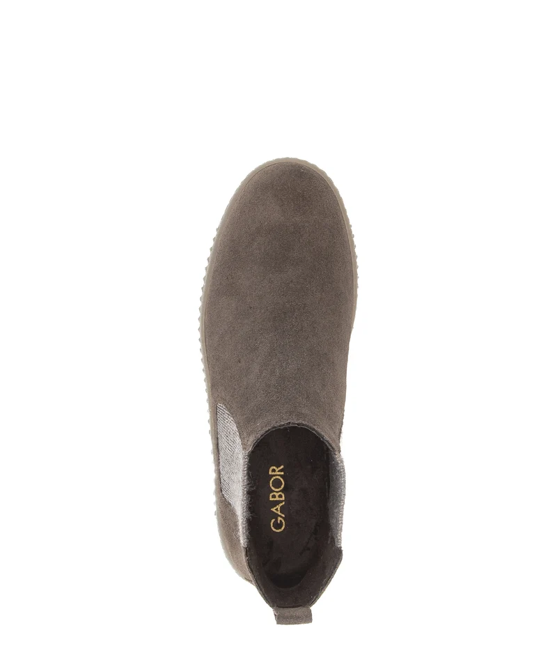 Bottines marron en cuir velours
