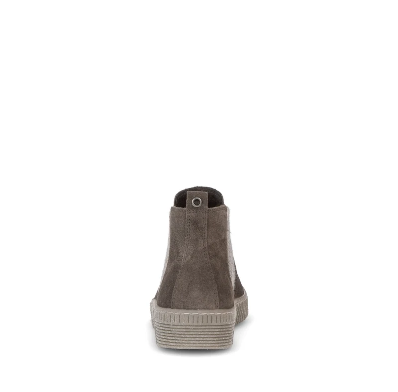 Bottines marron en cuir velours