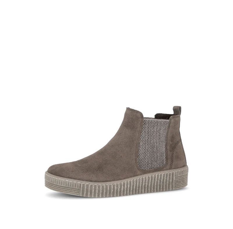 Bottines marron en cuir velours