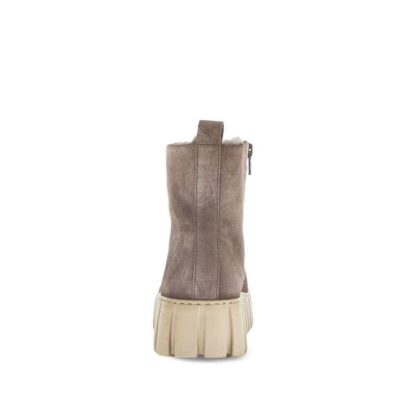 Bottines marron en cuir velours