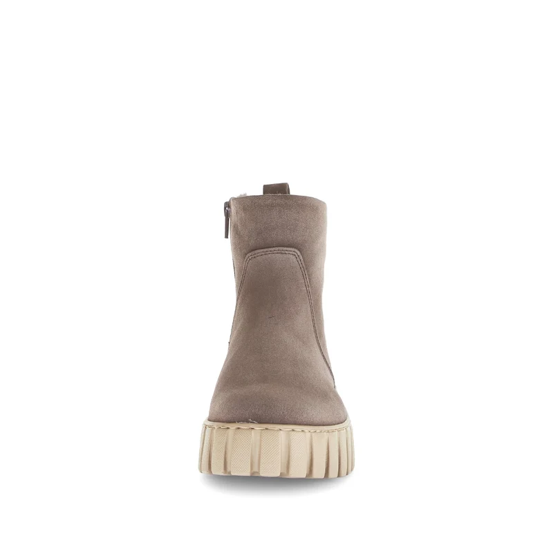 Bottines marron en cuir velours