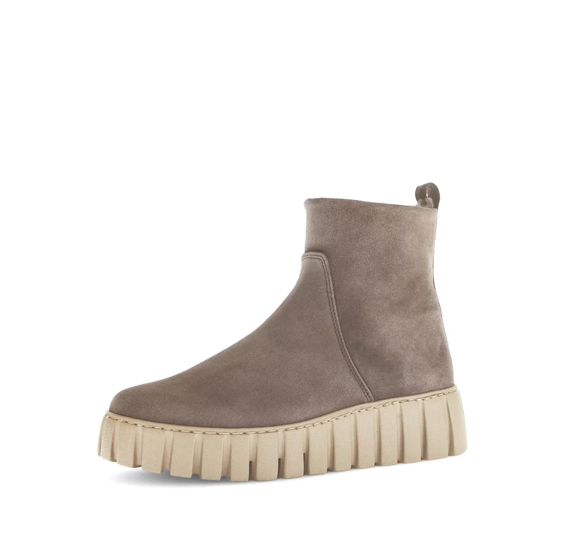 Bottines marron en cuir velours