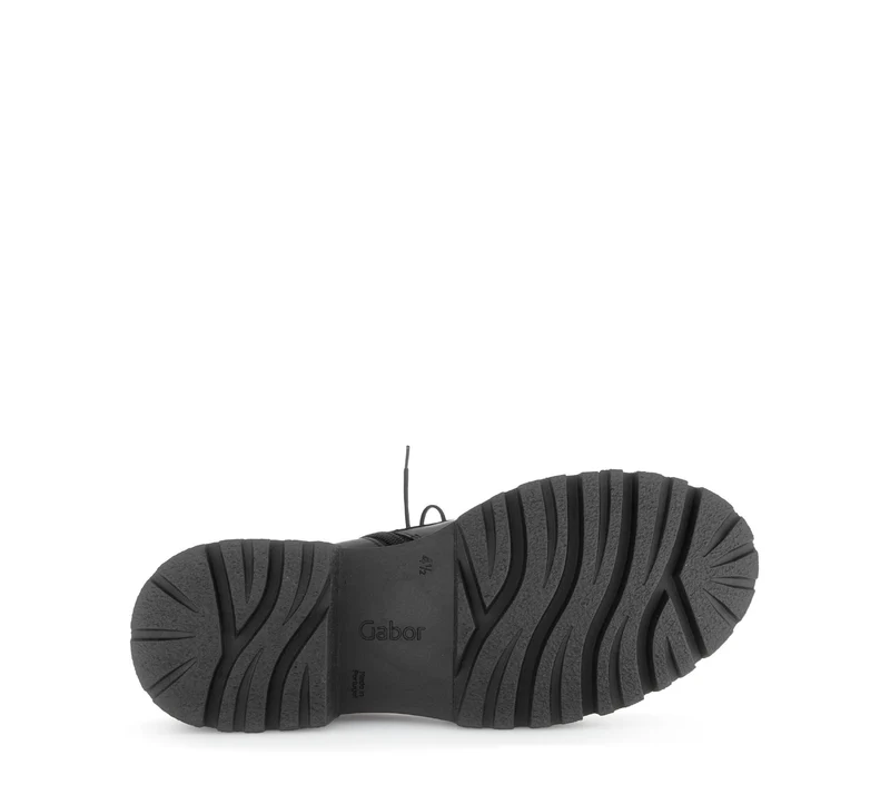 Bottines noires en cuir lisse