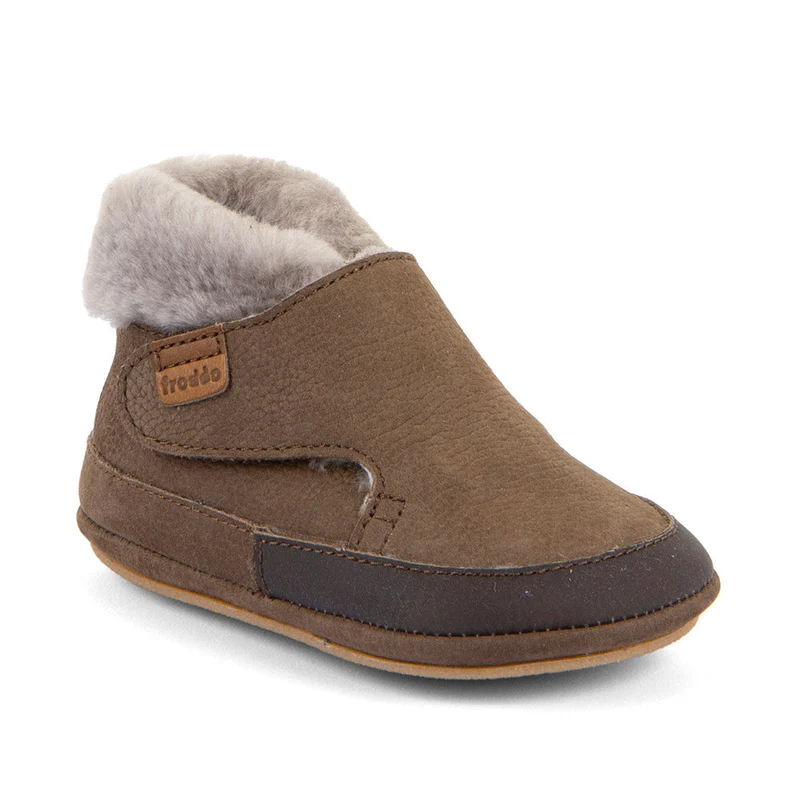 Froddo Furry Walk Barefoot Fourrés Brown