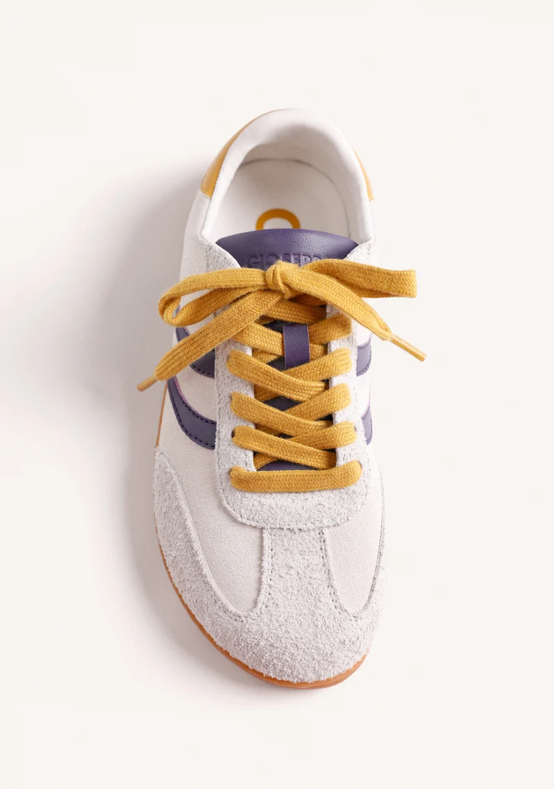 BAREFOOT OFF-WHITE LEATHER SNEAKERS