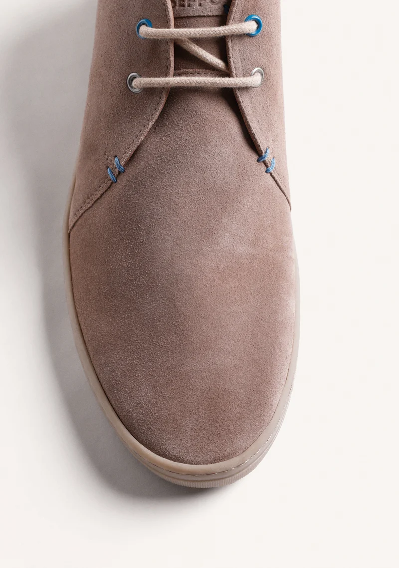 TAUPE LEATHER ANKLE BOOTS