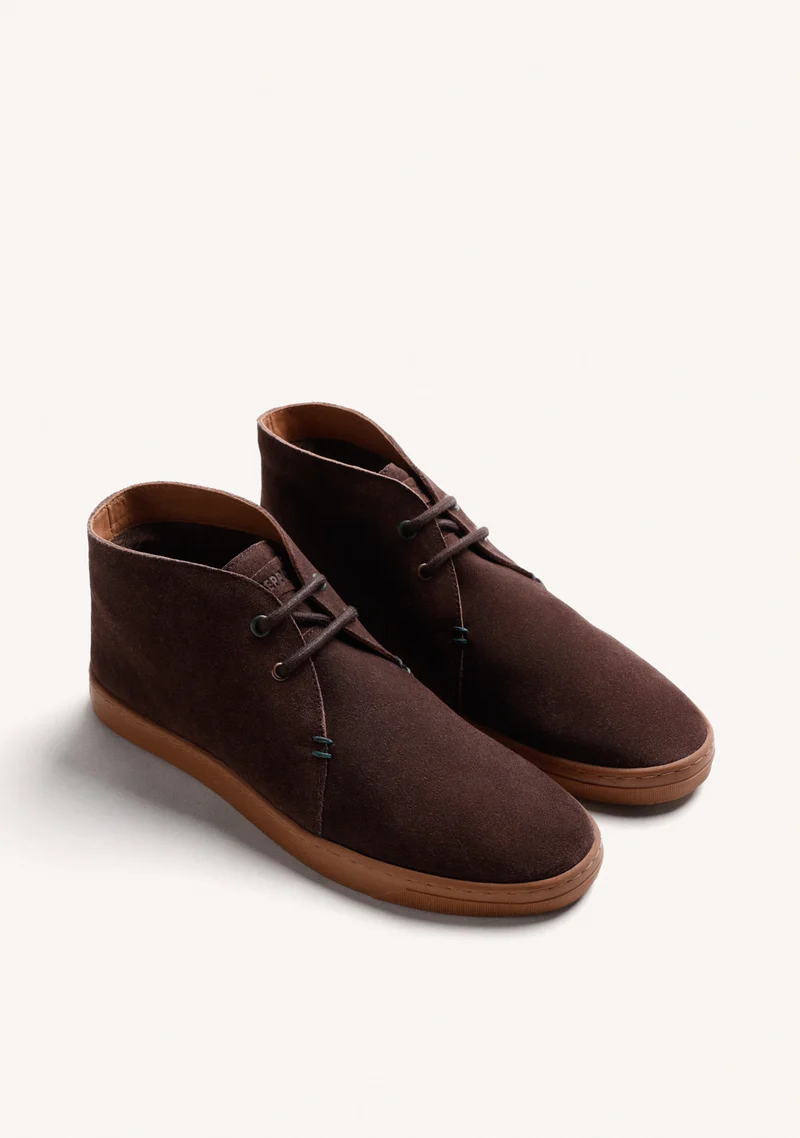 BROWN LEATHER ANKLE BOOTS