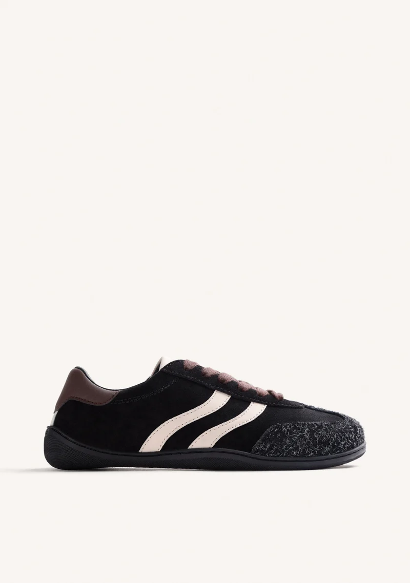 BLACK BAREFOOT LEATHER SNEAKERS