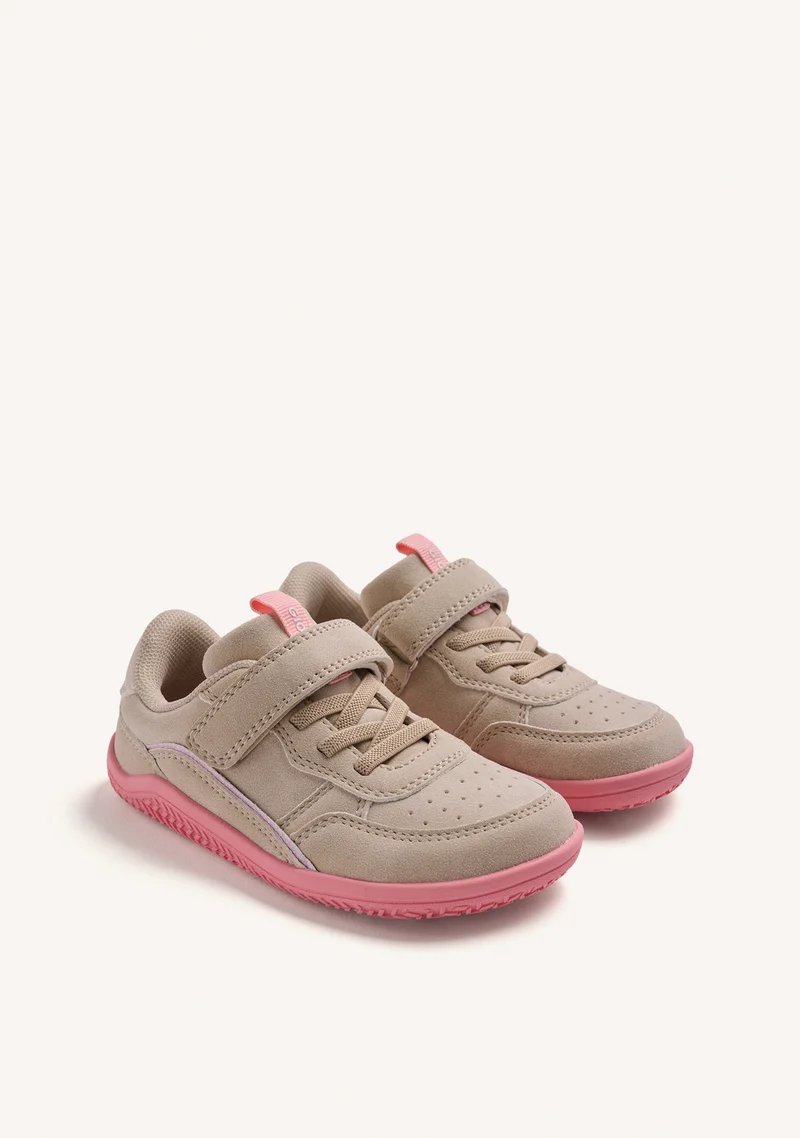 BAREFOOT SNEAKERS IN BEIGE AND PINK