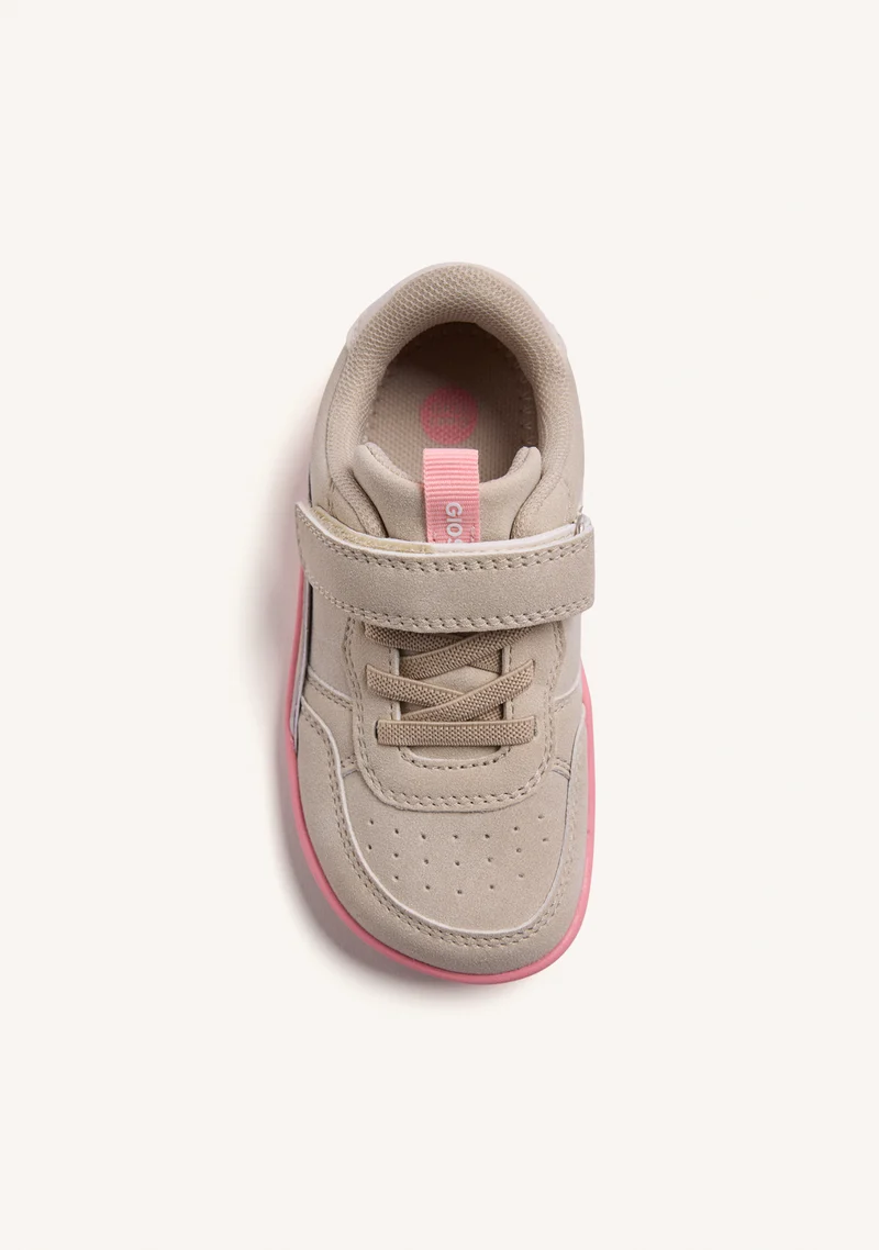 BAREFOOT SNEAKERS IN BEIGE AND PINK