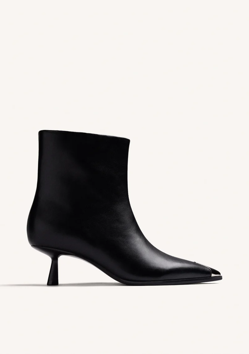 BLACK KITTEN ANKLE BOOTS