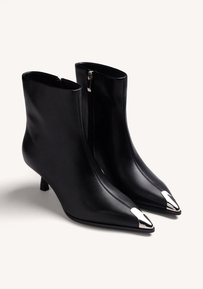 BLACK KITTEN ANKLE BOOTS