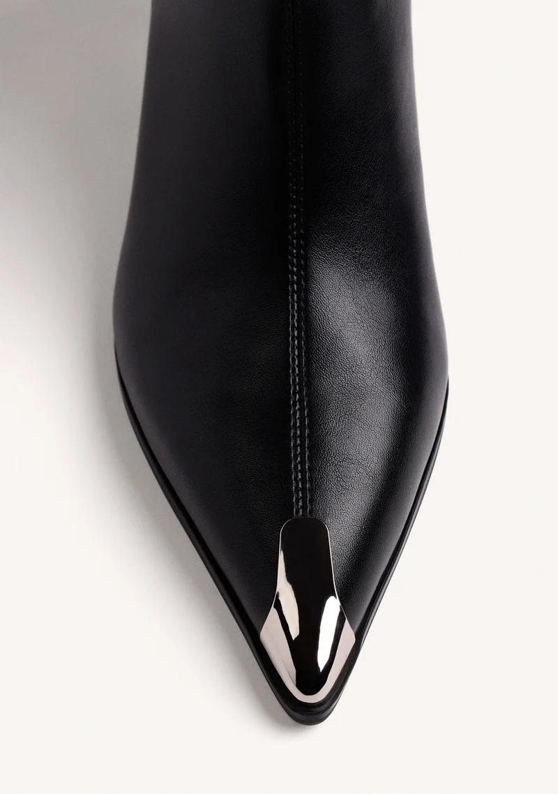 BLACK KITTEN ANKLE BOOTS
