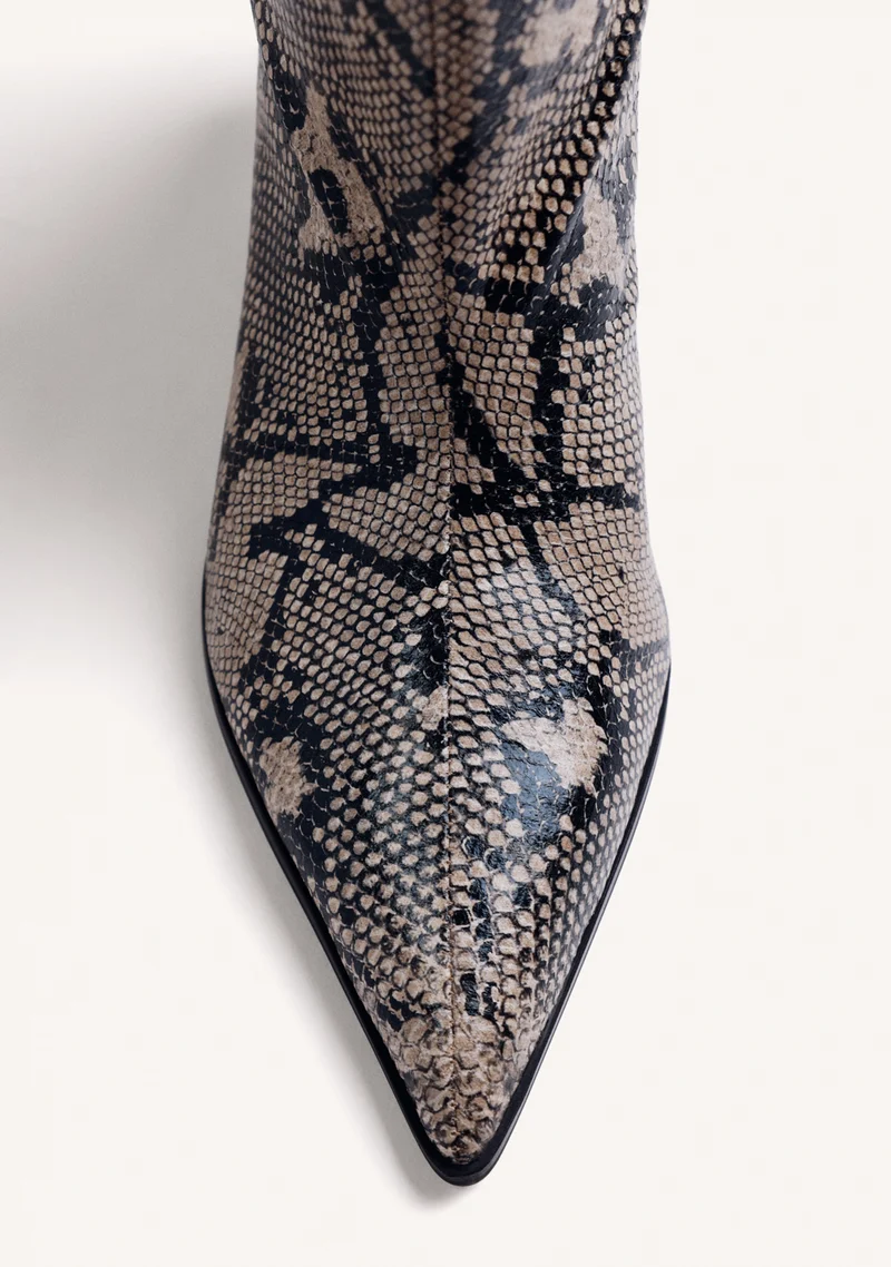 HIGH ANIMAL PRINT KITTEN BOOTS