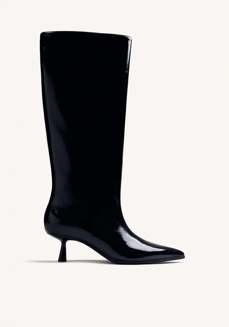 BLACK KITTEN HIGH BOOTS