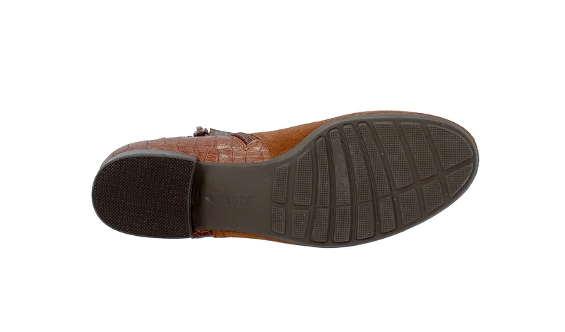 Bottines cognac en cuir