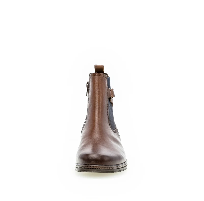 Bottines cognac en cuir