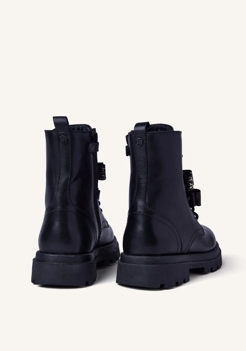 LEATHER BOOTS BOWS AGASSIZ