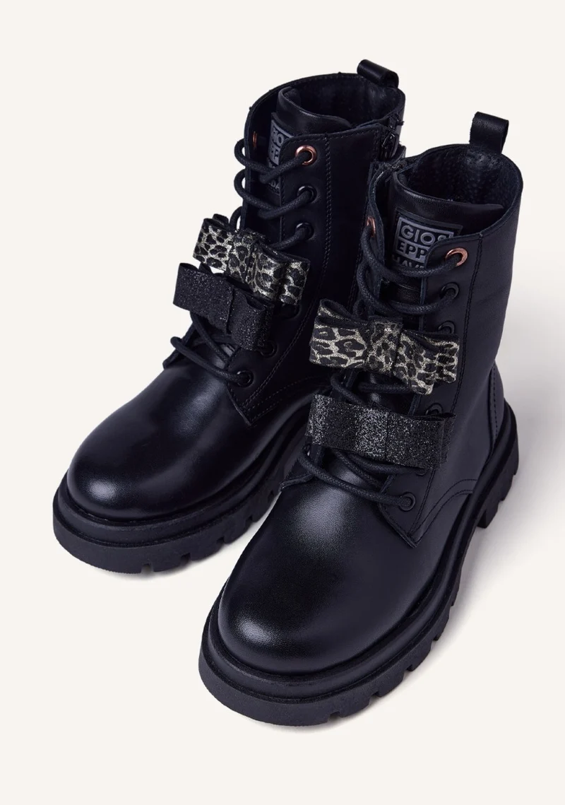 LEATHER BOOTS BOWS AGASSIZ