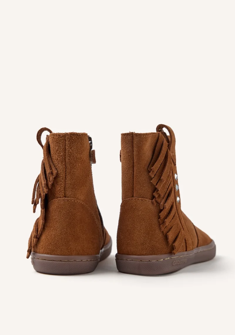 GIOSEPPO BAREFOOT - SUEDE LEATHER BOOTS FRINGES ESTRAL