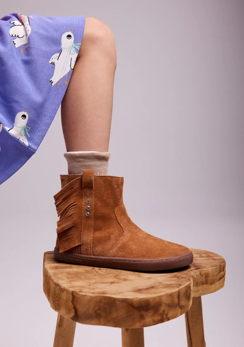 GIOSEPPO BAREFOOT - SUEDE LEATHER BOOTS FRINGES ESTRAL