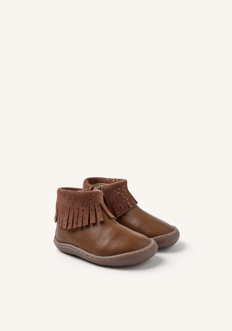 GIOSEPPO BAREFOOT - LEATHER BOOTS FRINGES LEVERING