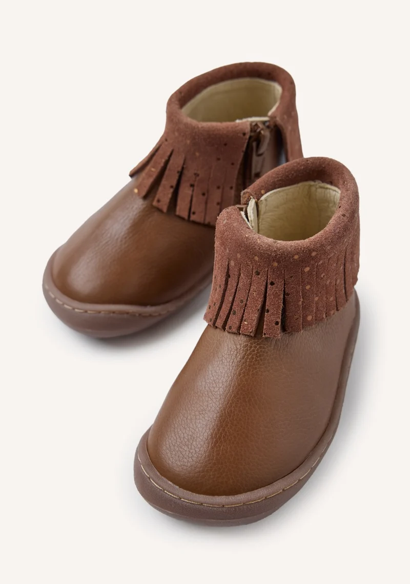 GIOSEPPO BAREFOOT - LEATHER BOOTS FRINGES LEVERING