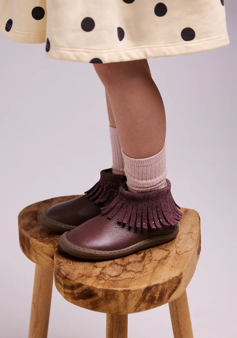 GIOSEPPO BAREFOOT - LEATHER BOOTS FRINGES LEVERING