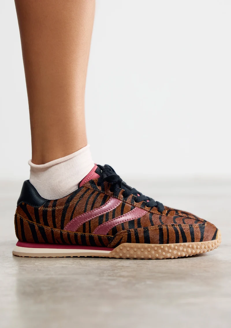 ANIMAL PRINT LEATHER SNEAKERS HALSTAD