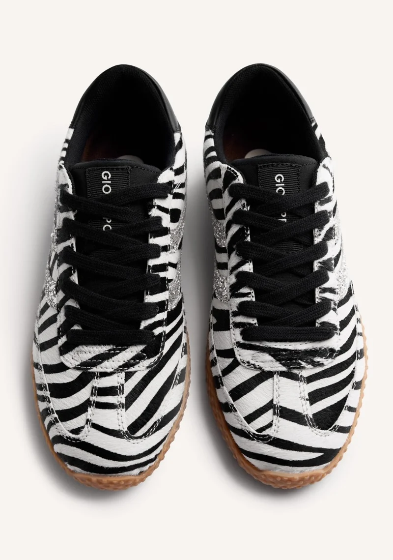 ANIMAL PRINT LEATHER SNEAKERS HALSTAD