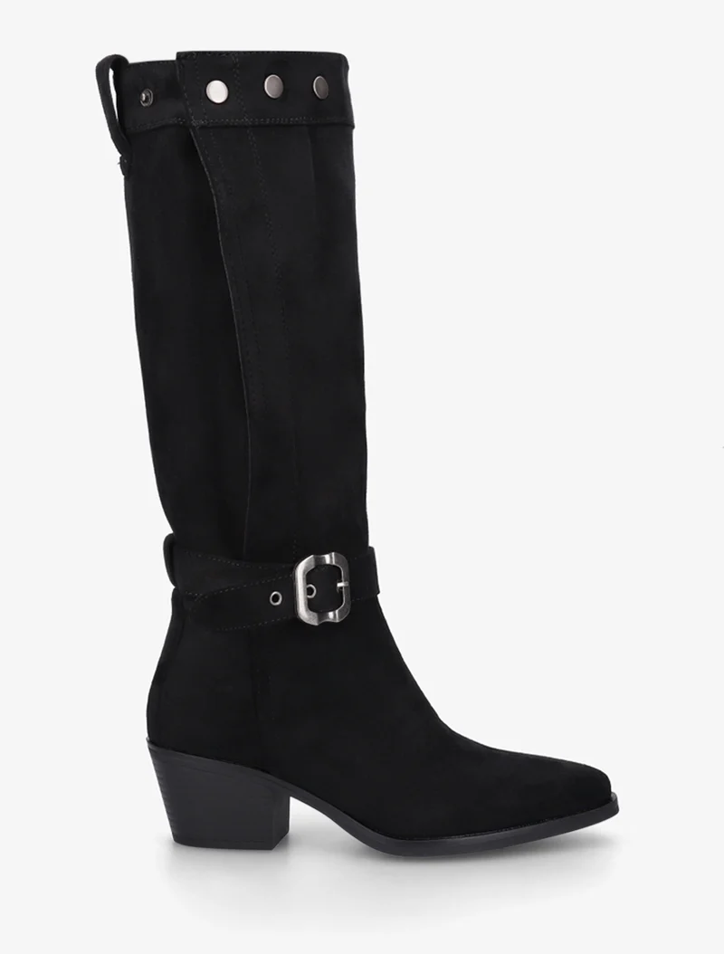 Bottes ajustables en suédine - Noir