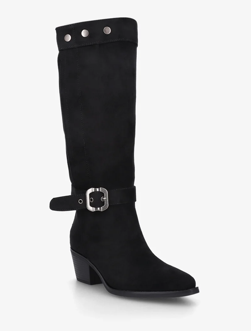 Bottes ajustables en suédine - Noir