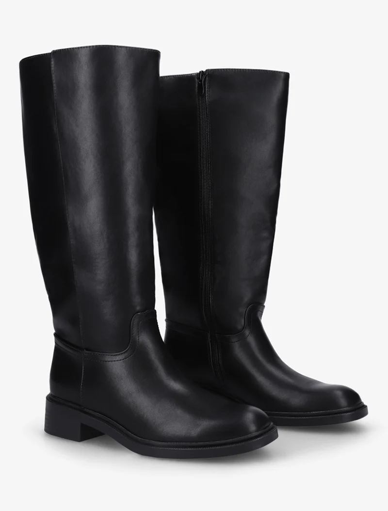 Bottes surpiqûres apparentes en simili - Noir