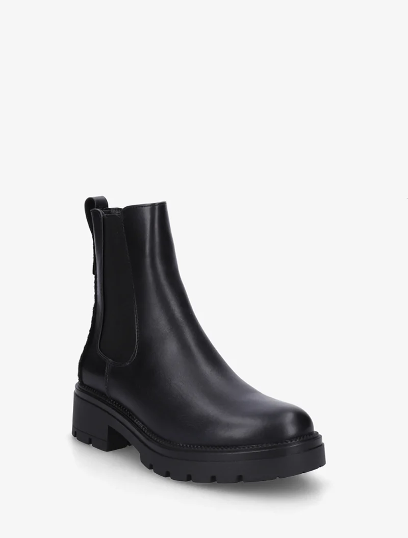 Bottines simili contrefort tacheté - Noir