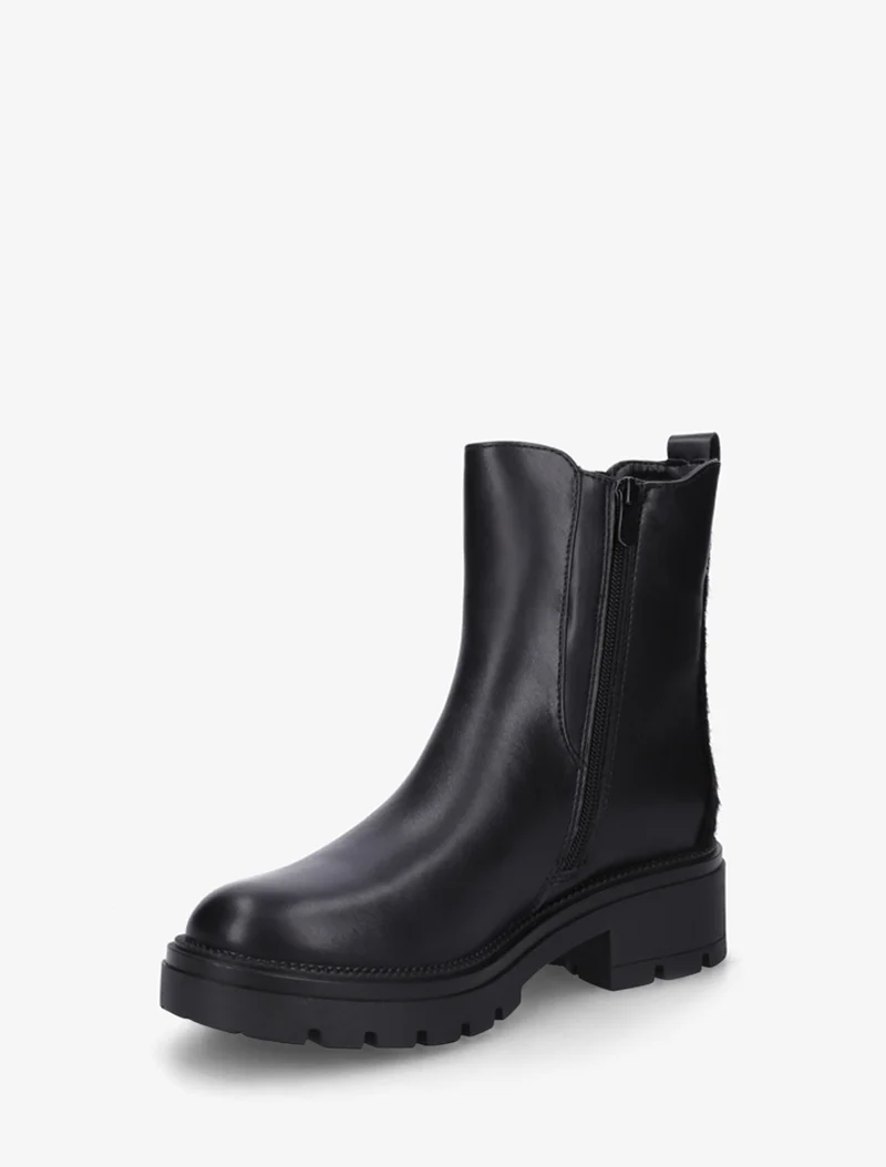 Bottines simili contrefort tacheté - Noir