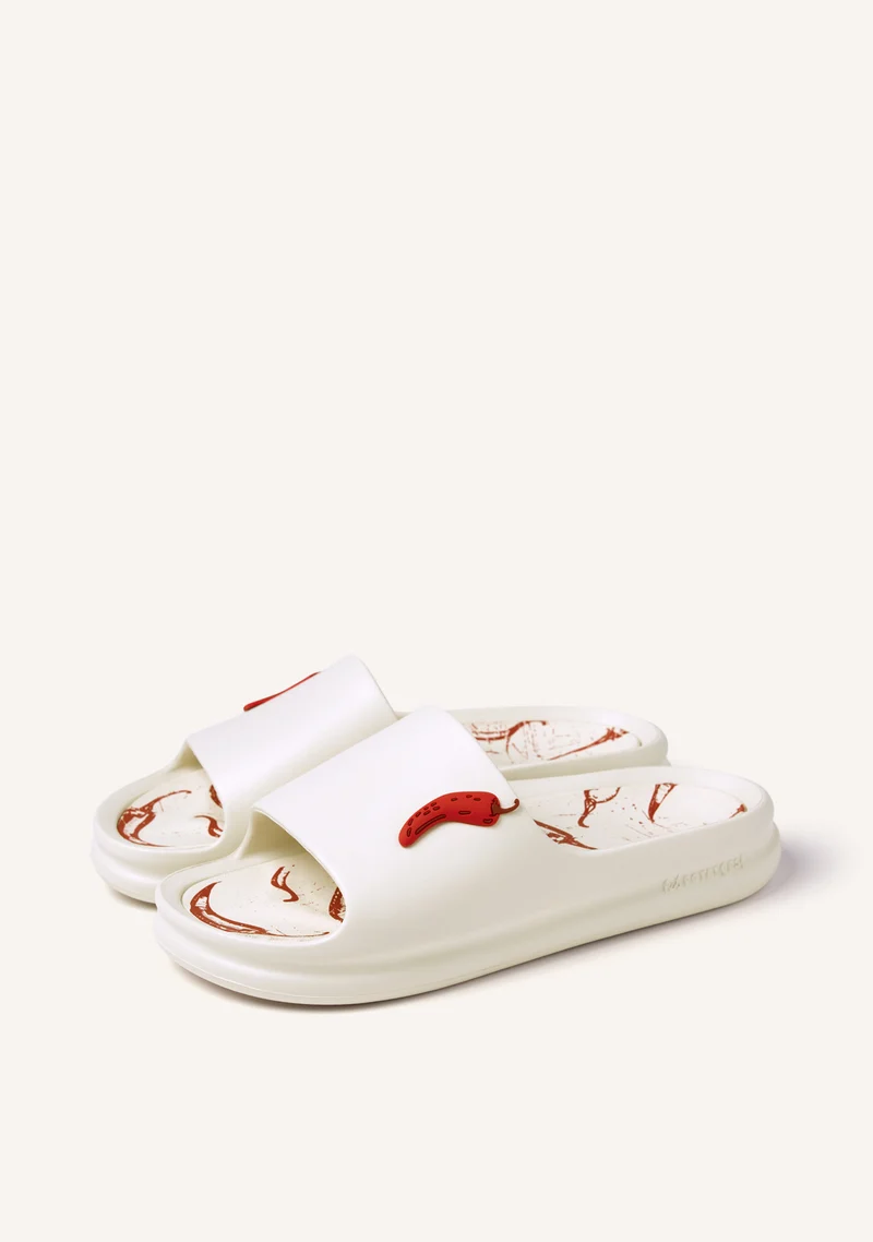 CHILLY PRINT SLIDE SANDALS NAVARINO