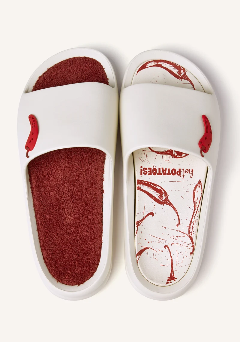 CHILLY PRINT SLIDE SANDALS NAVARINO