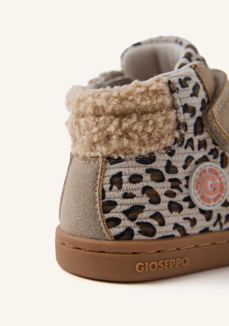 GIOSEPPO BAREFOOT - ANIMAL PRINT BOOTIE SNEAKERS AMIRET