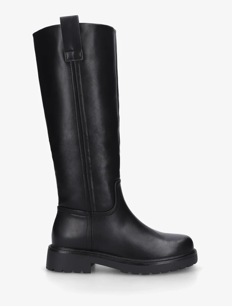 Bottes simili à semelle crantée - Noir