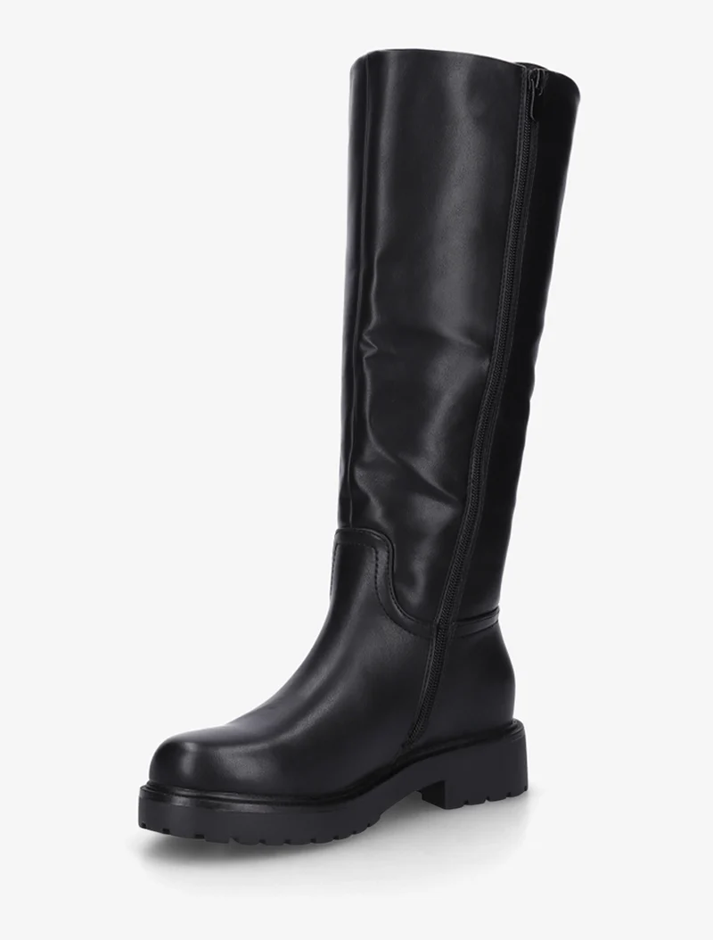 Bottes simili à semelle crantée - Noir