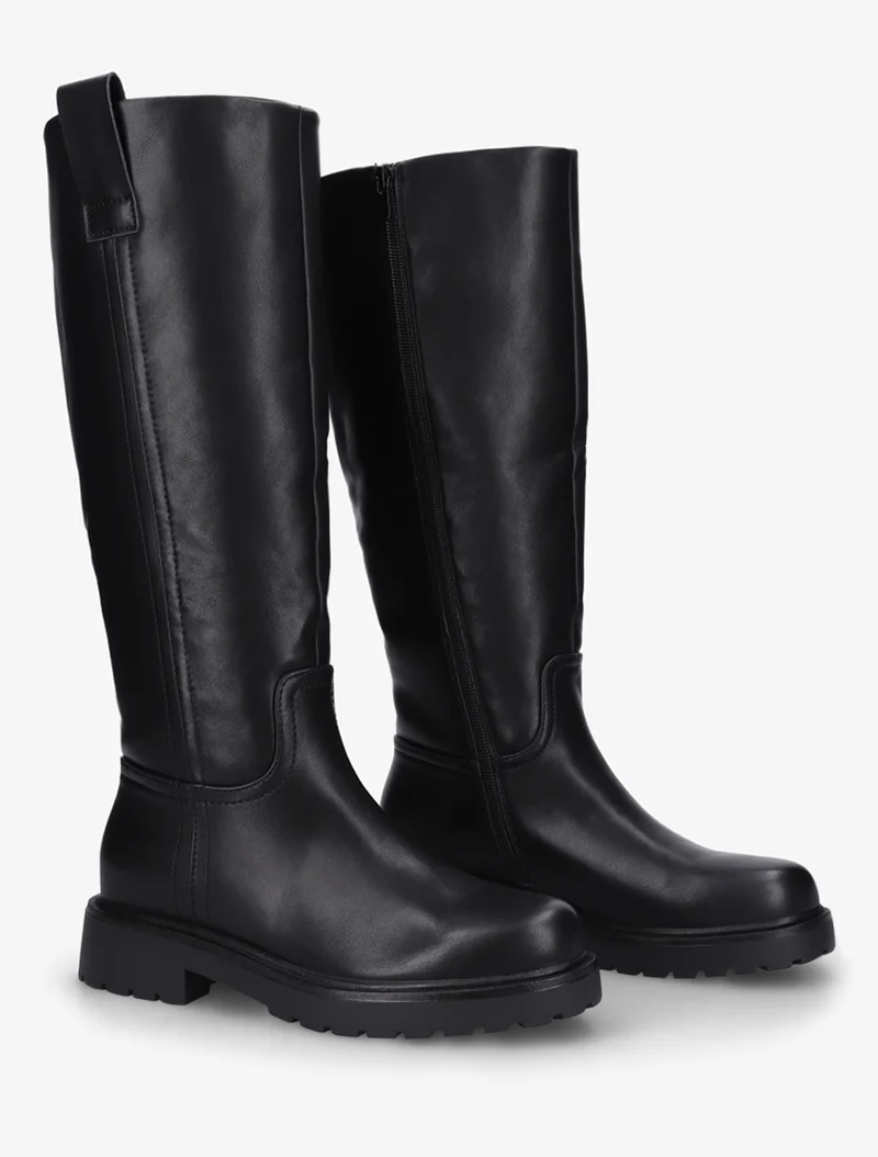 Bottes simili à semelle crantée - Noir