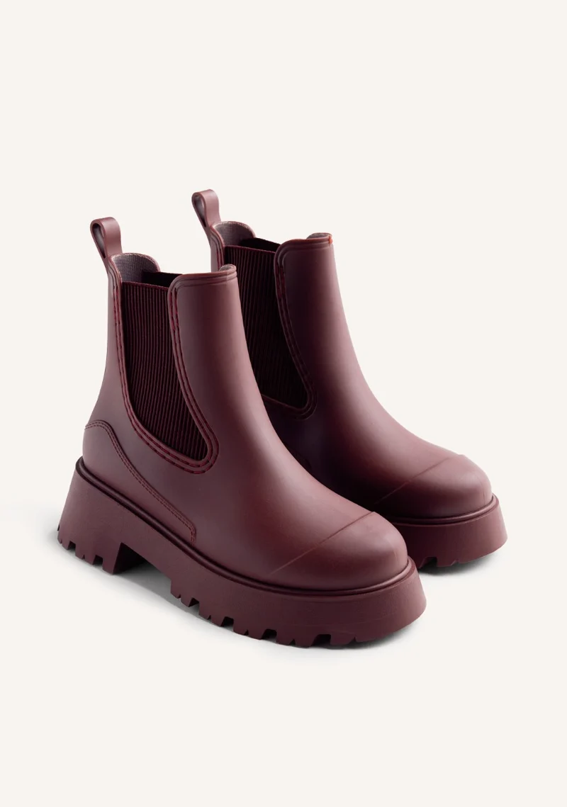 PLATFORM RAIN ANKLE BOOTS BELDING