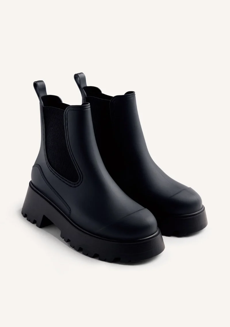 PLATFORM RAIN ANKLE BOOTS BELDING