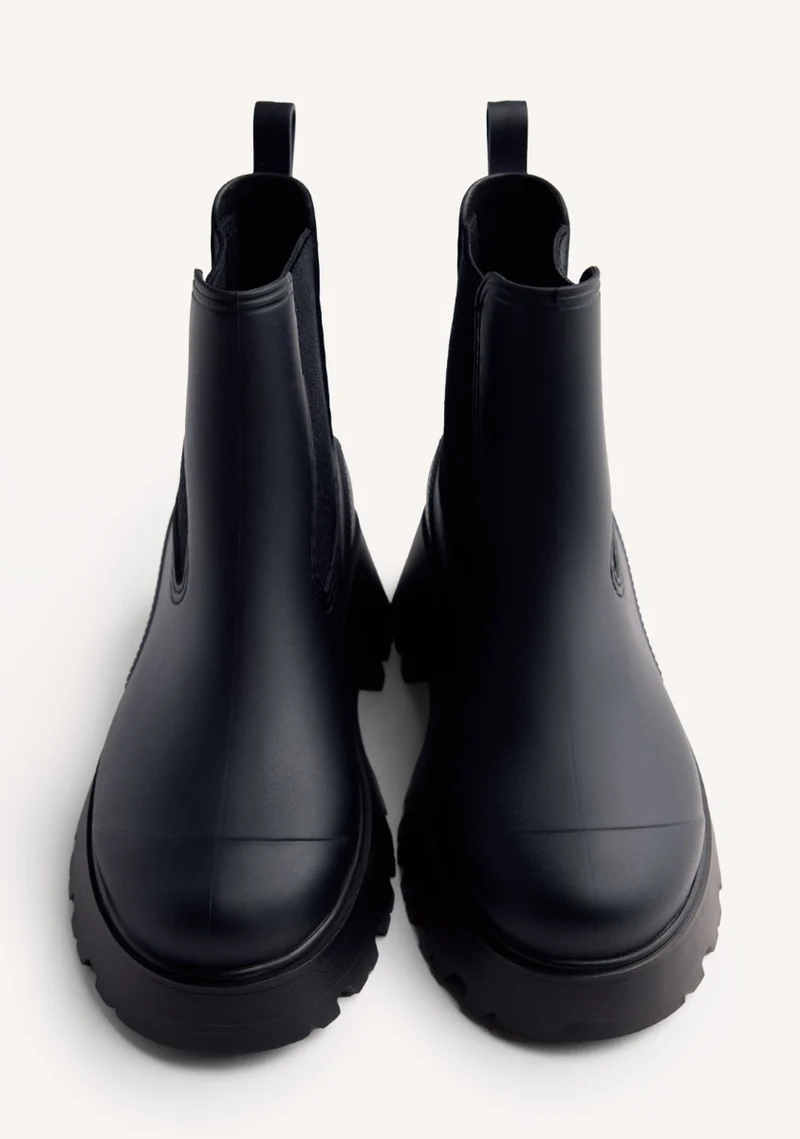 PLATFORM RAIN ANKLE BOOTS BELDING